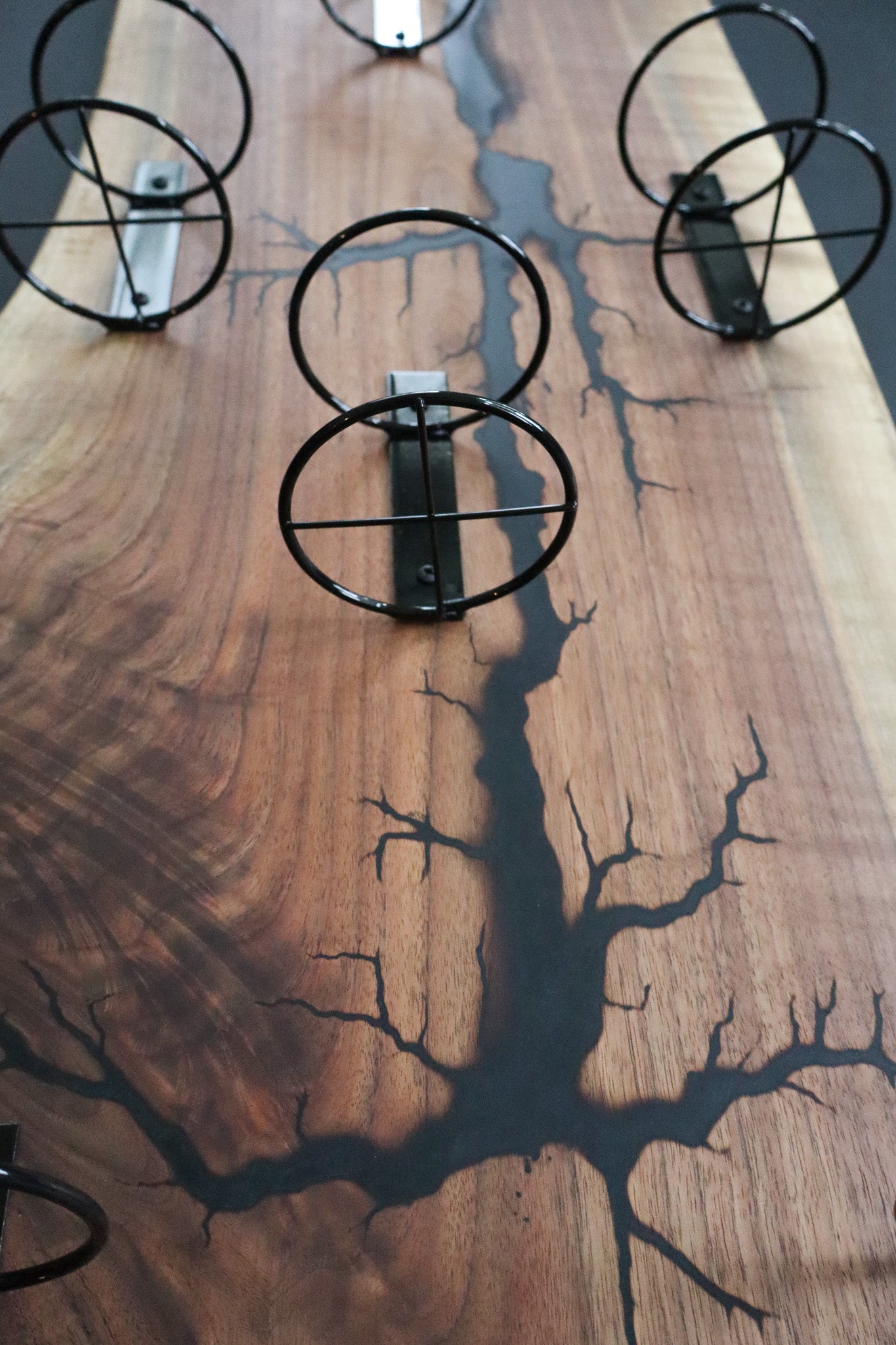 Black Walnut 8 Bottle Wine Rack