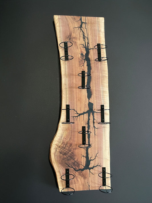 Black Walnut 8 Bottle Wine Rack