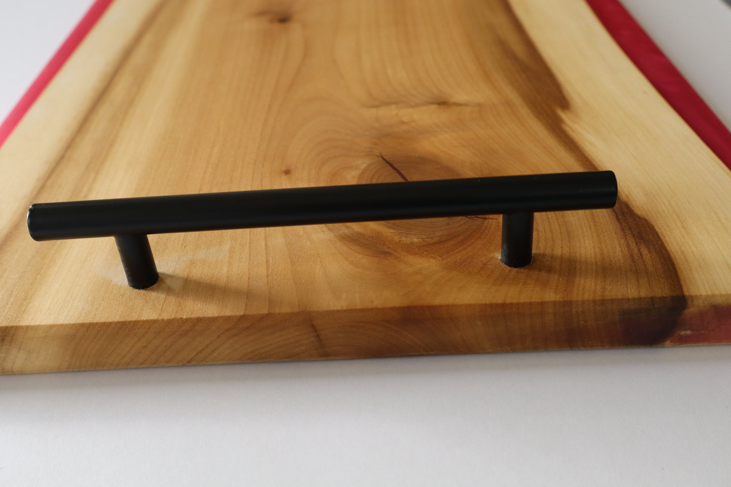 Poplar Wood Serving Tray with Colored Resin