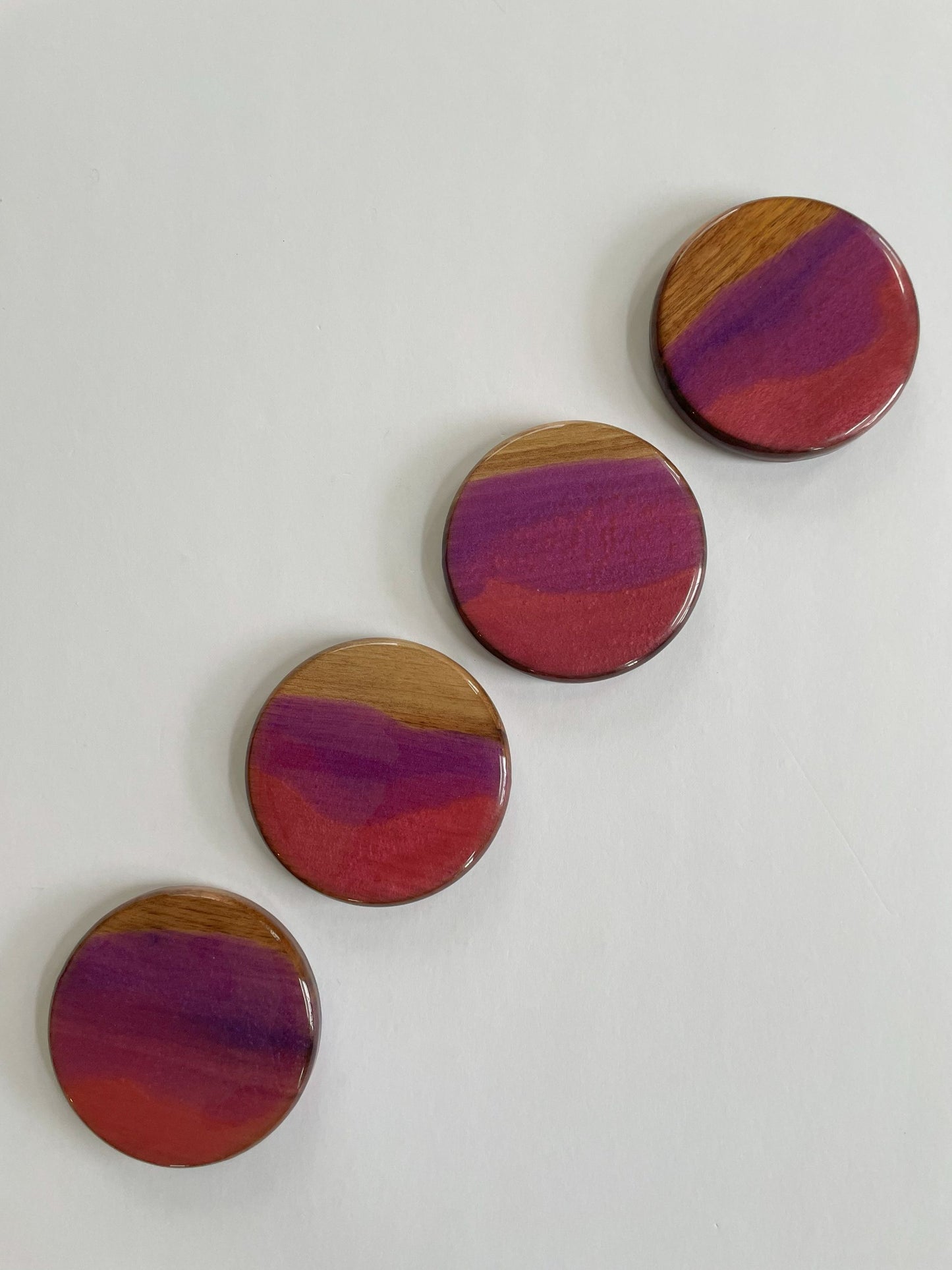 Purple Pink Epoxy Coasters