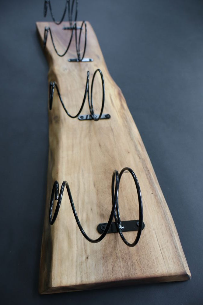 Black Walnut 4-Bottle Wine Rack