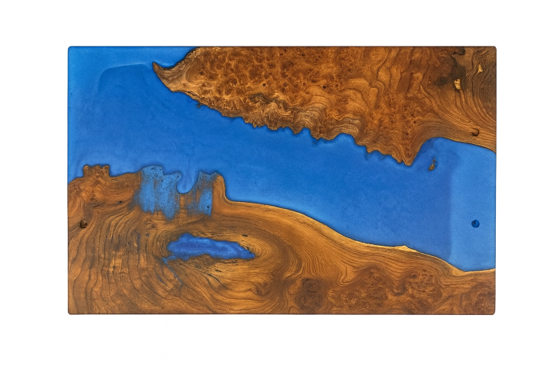 Elm Wood with Epoxy Serving Tray