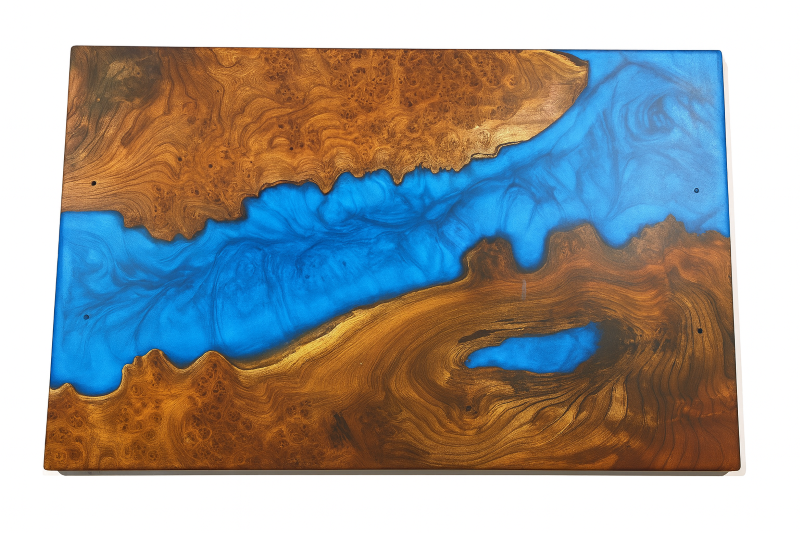 Elm Wood with Epoxy Serving Tray