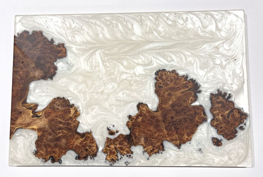 Elm Wood with Epoxy Serving Tray