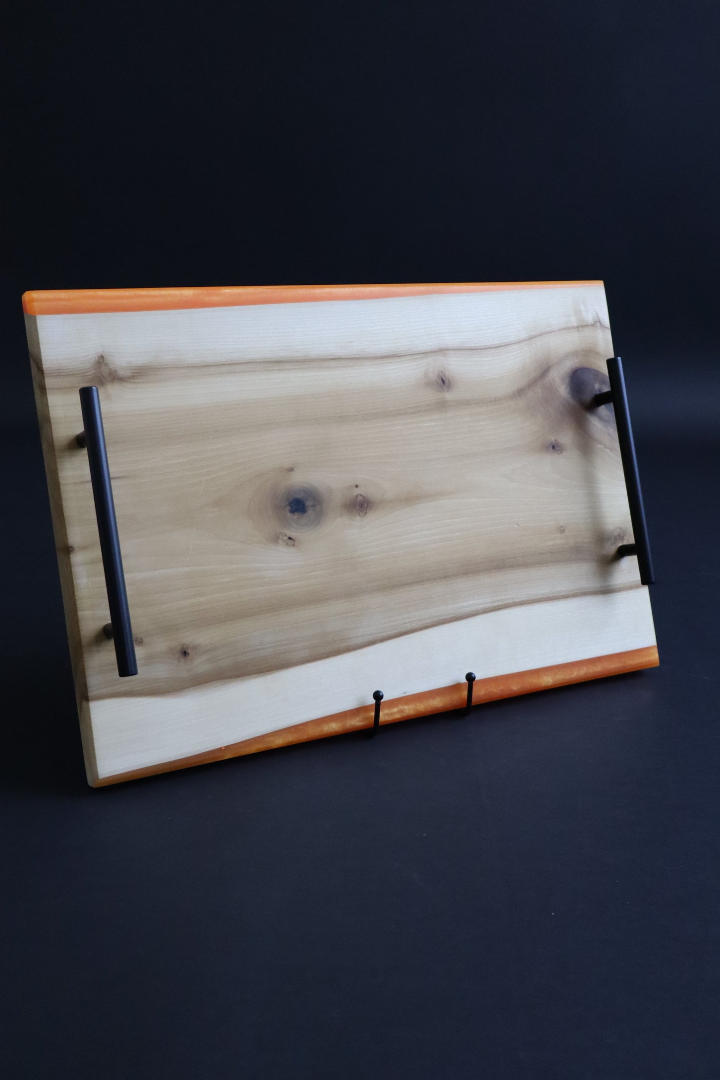 Poplar Wood Serving Tray with Colored Resin