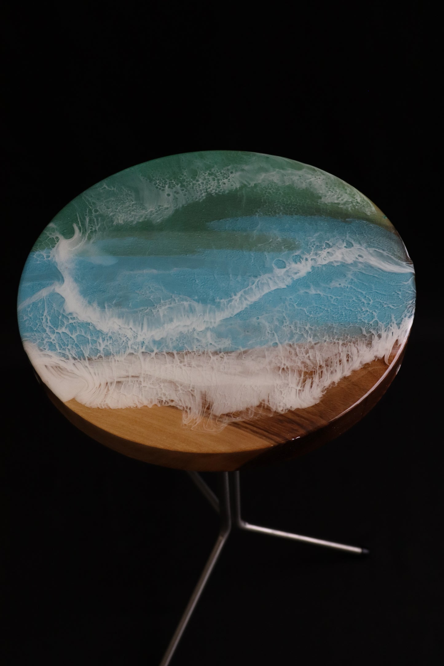 Ocean Waves Accent Table