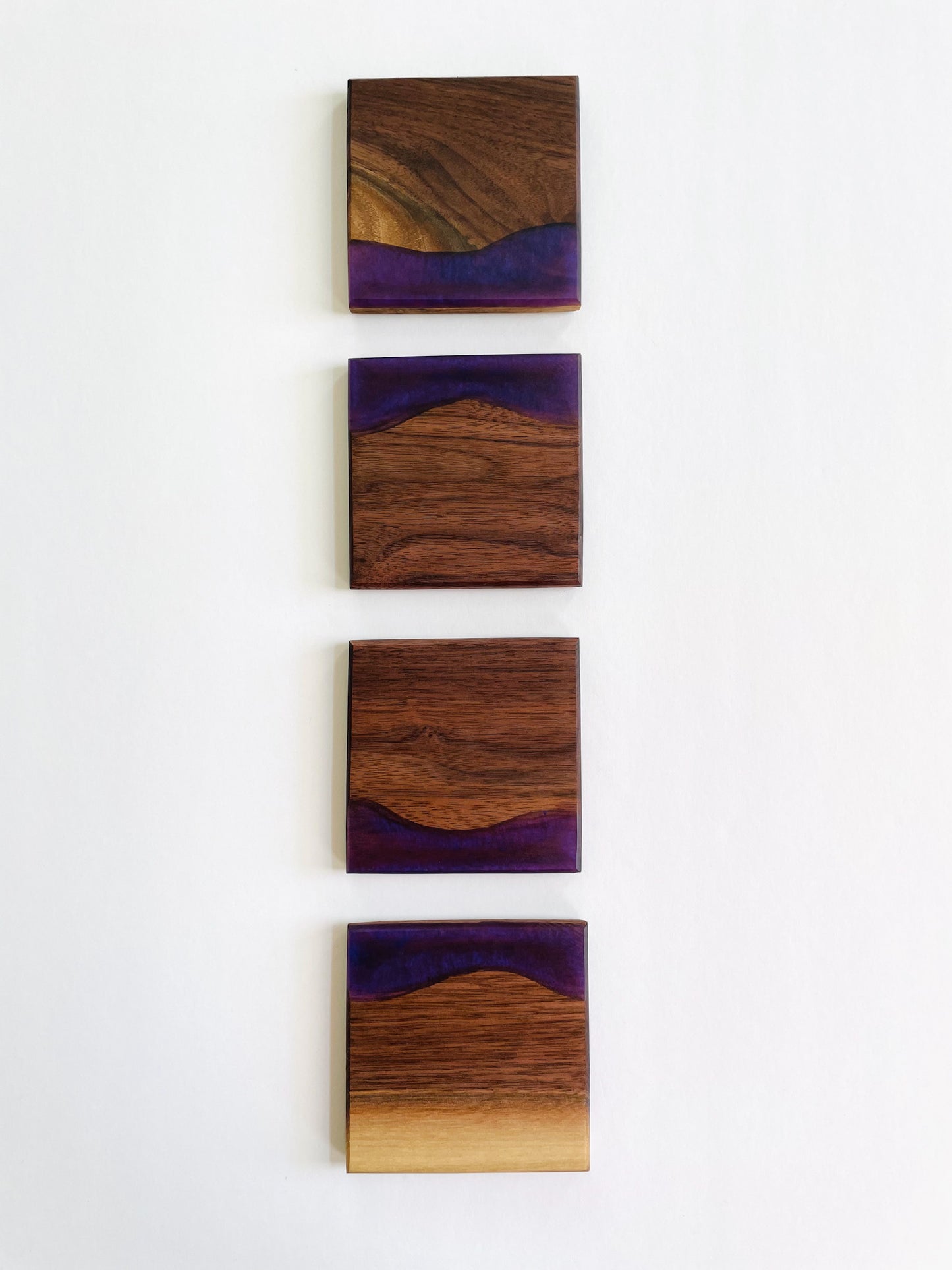 Walnut Purple Dipped Coaster