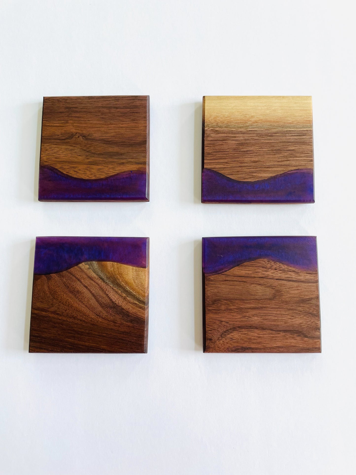 Walnut Purple Dipped Coaster