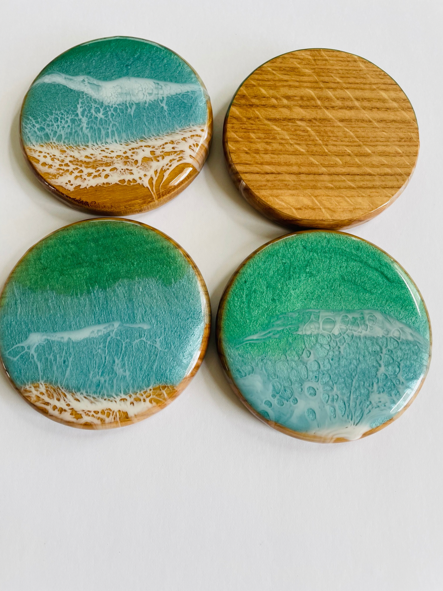 Tropical Ocean Coasters (Oak Wood)