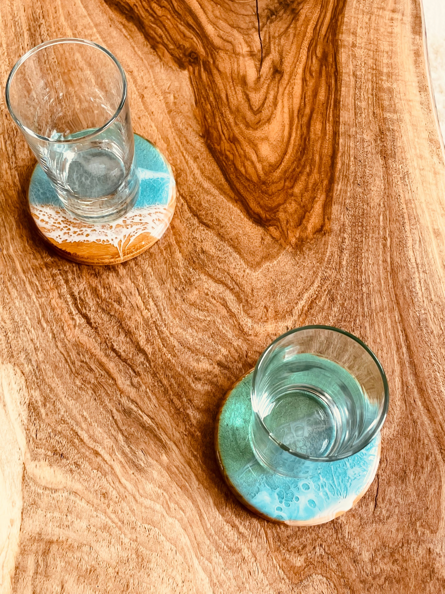 Tropical Ocean Coasters (Oak Wood)