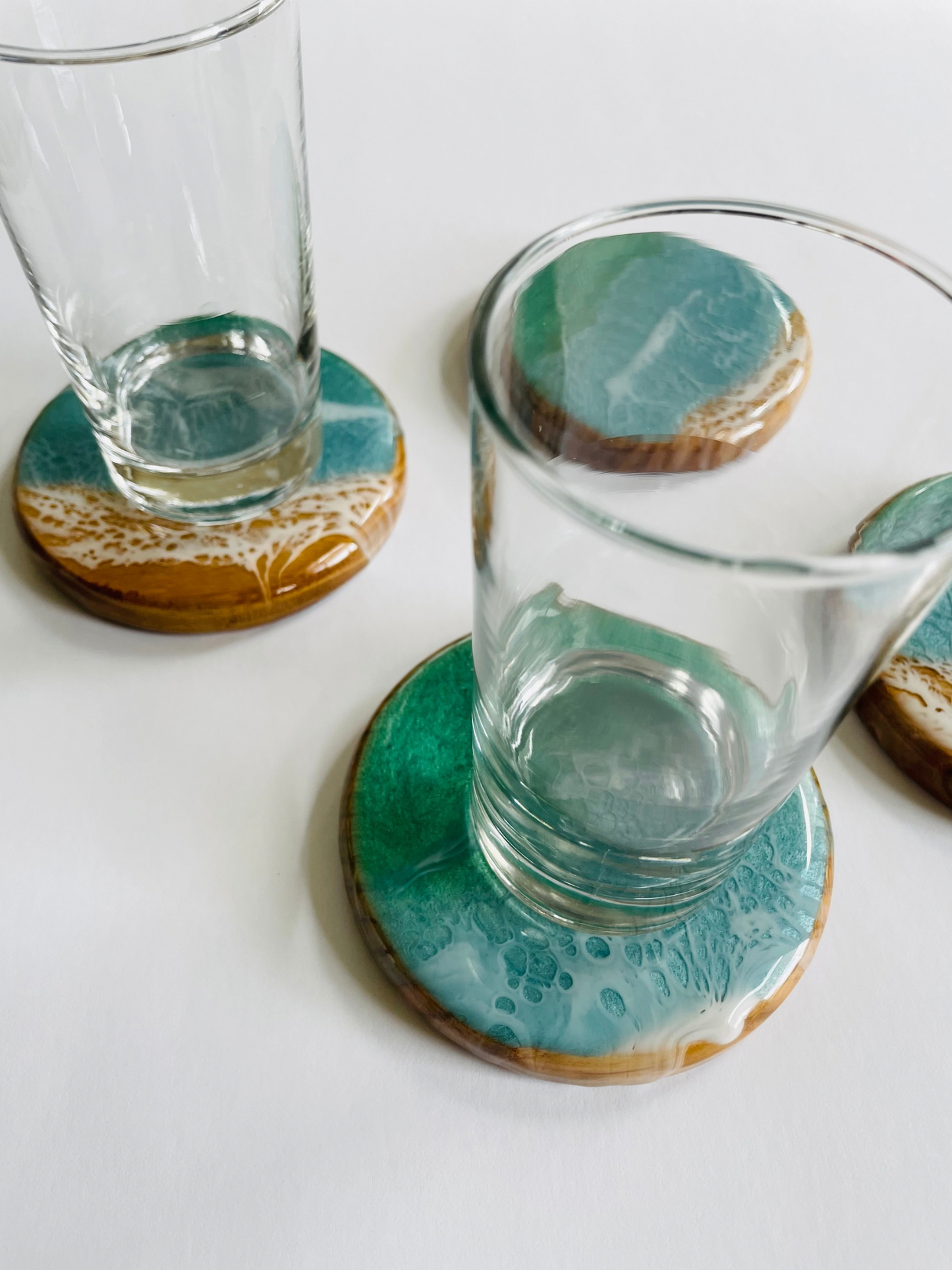 Tropical Ocean Coasters (Oak Wood)